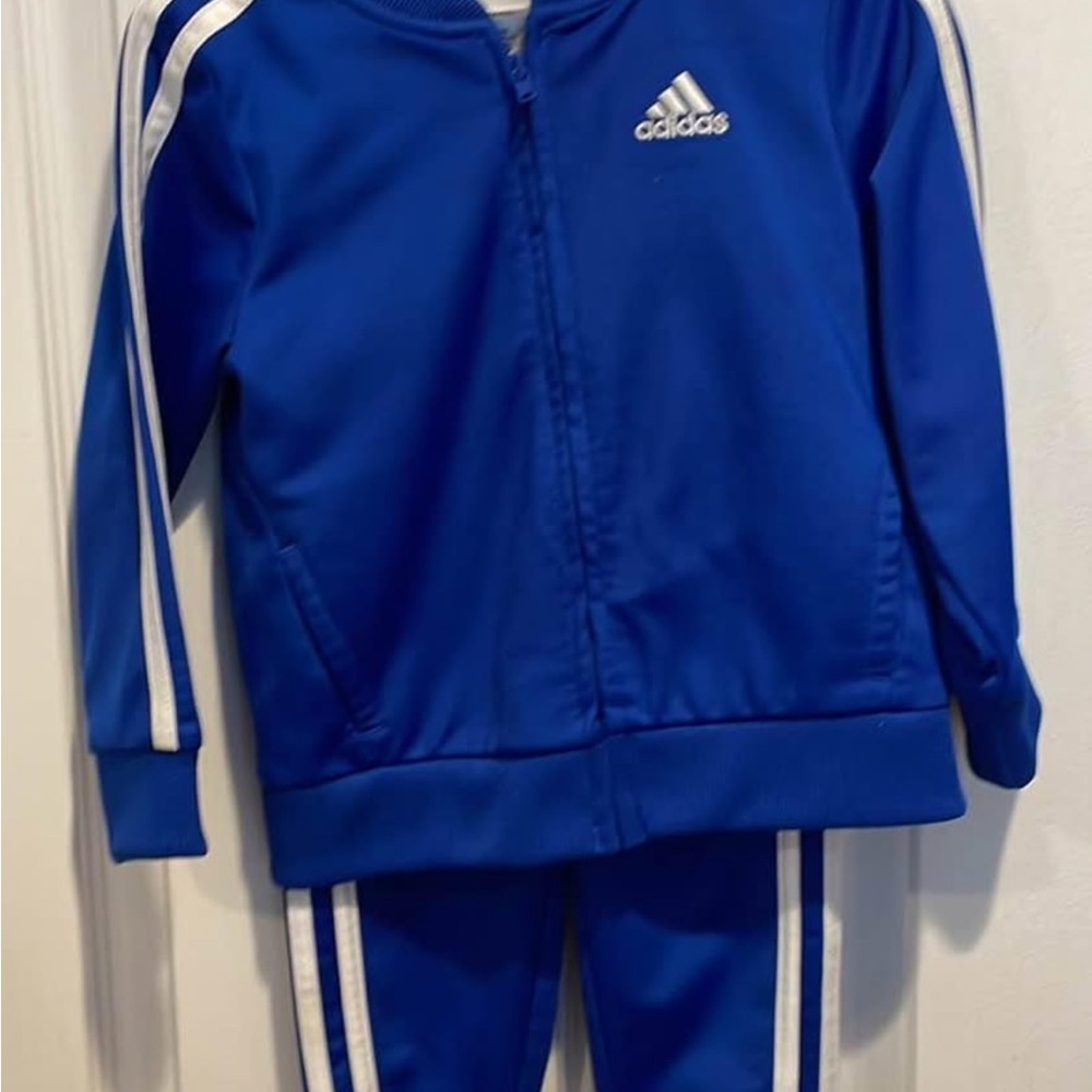 Adidas Royal Blue Tracksuit with White Accents